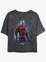 Marvel Ant-Man and the Wasp: Quantumania Giant-Man Atom Mineral Wash Girls Crop T-Shirt