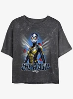Marvel Ant-Man and The Wasp: Quantumania Wasp Atom Mineral Wash Girls Crop T-Shirt