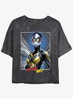 Marvel Ant-Man and the Wasp: Quantumania Wasp Portrait Mineral Wash Girls Crop T-Shirt