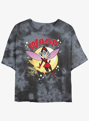 Marvel Ant-Man Retro Wasp Tie-Dye Girls Crop T-Shirt