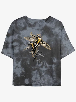 Marvel Ant-Man Wasp Flight Tie-Dye Girls Crop T-Shirt