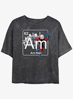 Marvel Ant-Man Periodic Element Mineral Wash Girls Crop T-Shirt