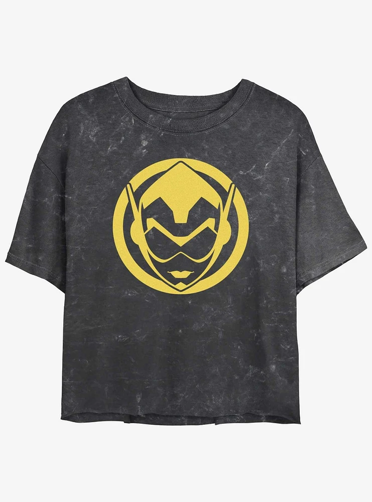 Marvel Ant-Man and the Wasp: Quantumania Wasp Sigil Mineral Wash Girls Crop T-Shirt