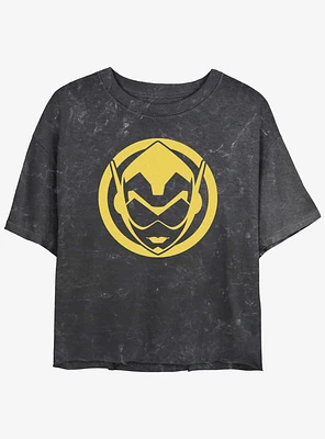 Marvel Ant-Man and the Wasp: Quantumania Wasp Sigil Mineral Wash Girls Crop T-Shirt