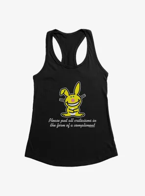 It's Happy Bunny Compliments Only Womens Tank Top