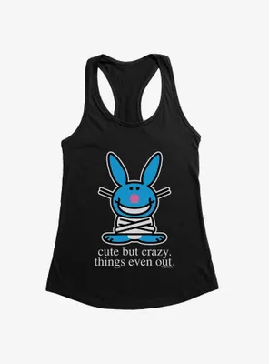 It's Happy Bunny Cute But Crazy Womens Tank Top