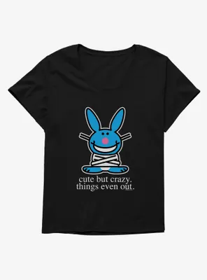 It's Happy Bunny Cute But Crazy Womens T-Shirt Plus