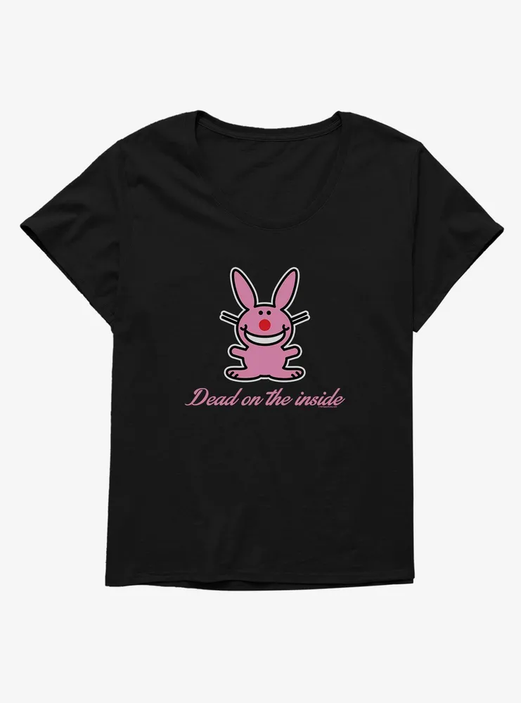 It's Happy Bunny Dead Inside Womens T-Shirt Plus