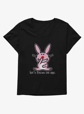 It's Happy Bunny Focus On Me Womens T-Shirt Plus