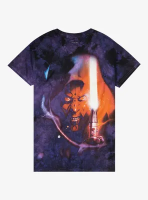 Star Wars Darth Maul Tie-Dye Boyfriend Fit Girls T-Shirt