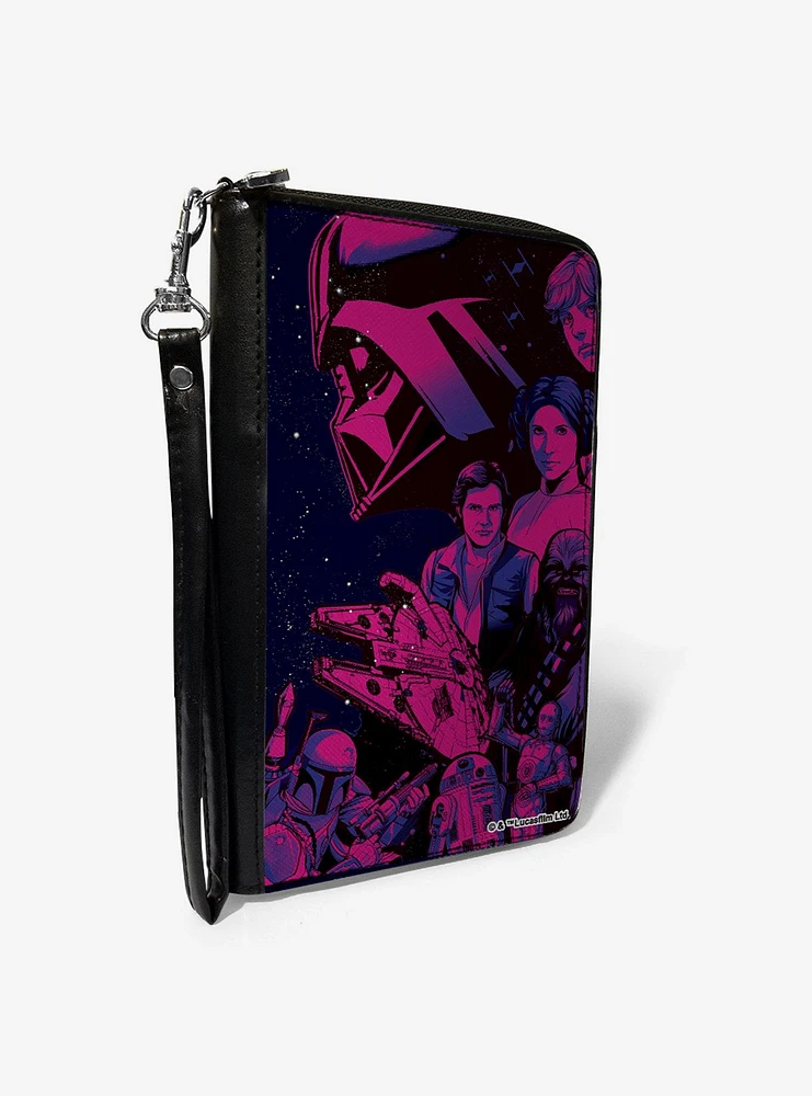 Star Wars A New Hope Character Collage Zip Around Wallet