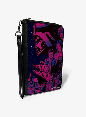 Star Wars A New Hope Character Collage Zip Around Wallet