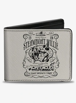 Disney100 Mickey Mouse Steamboat Willie Title Scene Bifold Wallet