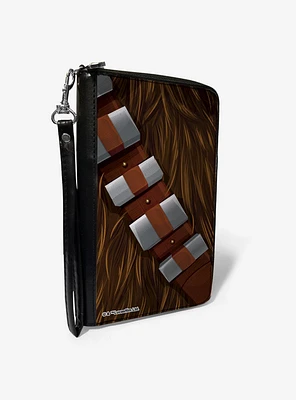 Star Wars Chewbacca Character Close Up Bandolier Zip Around Wallet