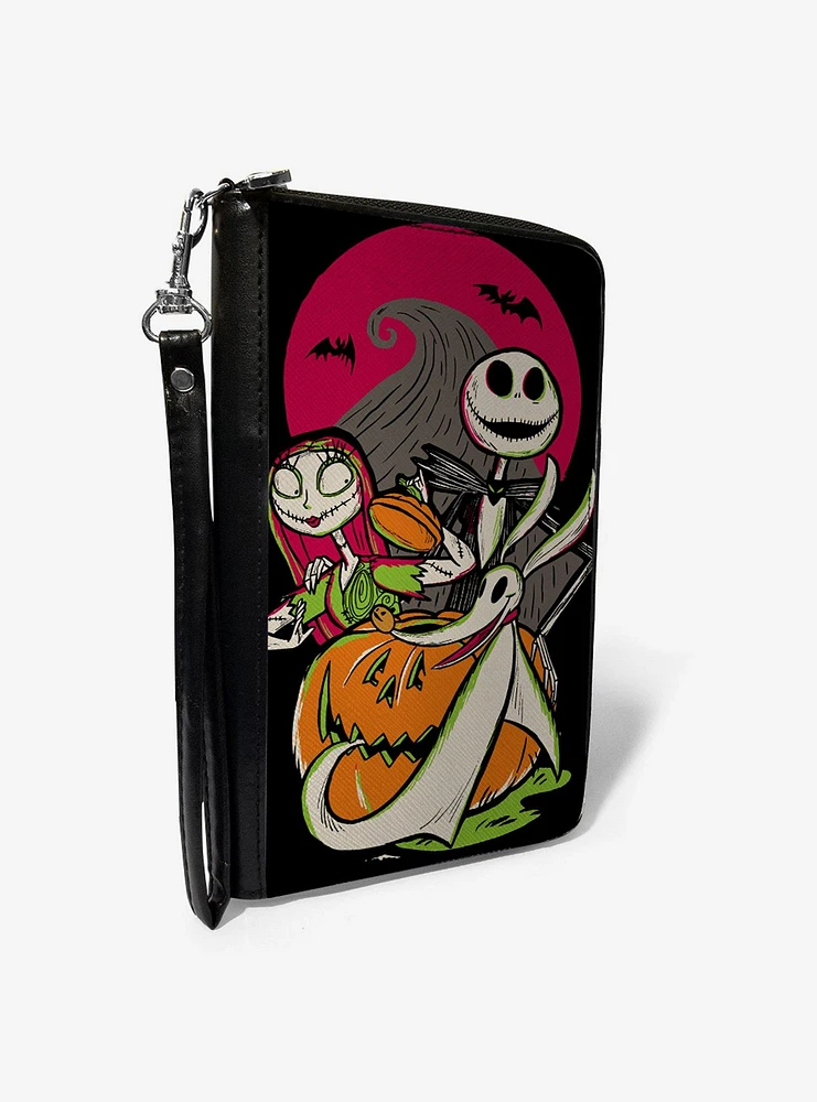 Disney100 Nightmare Before Christmas Characters Pumpkin Pose Zip Around Wallet