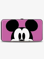 Disney Mickey Mouse Face Character Close Up and Autograph Hinged Wallet