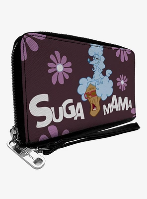 Disney The Proud Family Suga Mama and Puff Pose with Flowers Zip Around Wallet