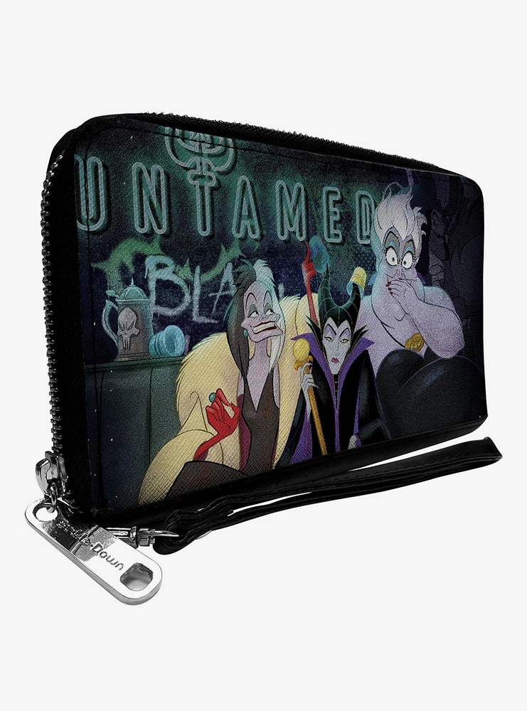 Disney Villains Trio Untamed Pose Zip Around Wallet