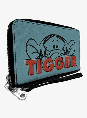 Disney Winnie the Pooh Tigger Peek Pose Zip Around Wallet