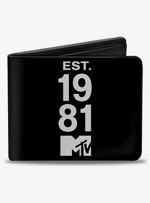 MTV Est. 1981 Text and Logo Bifold Wallet