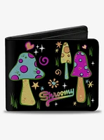 Mushroom Shroomy Vibrant Garden Bifold Wallet