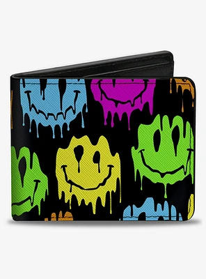 Smiley Face Melted Repeat Bifold Wallet