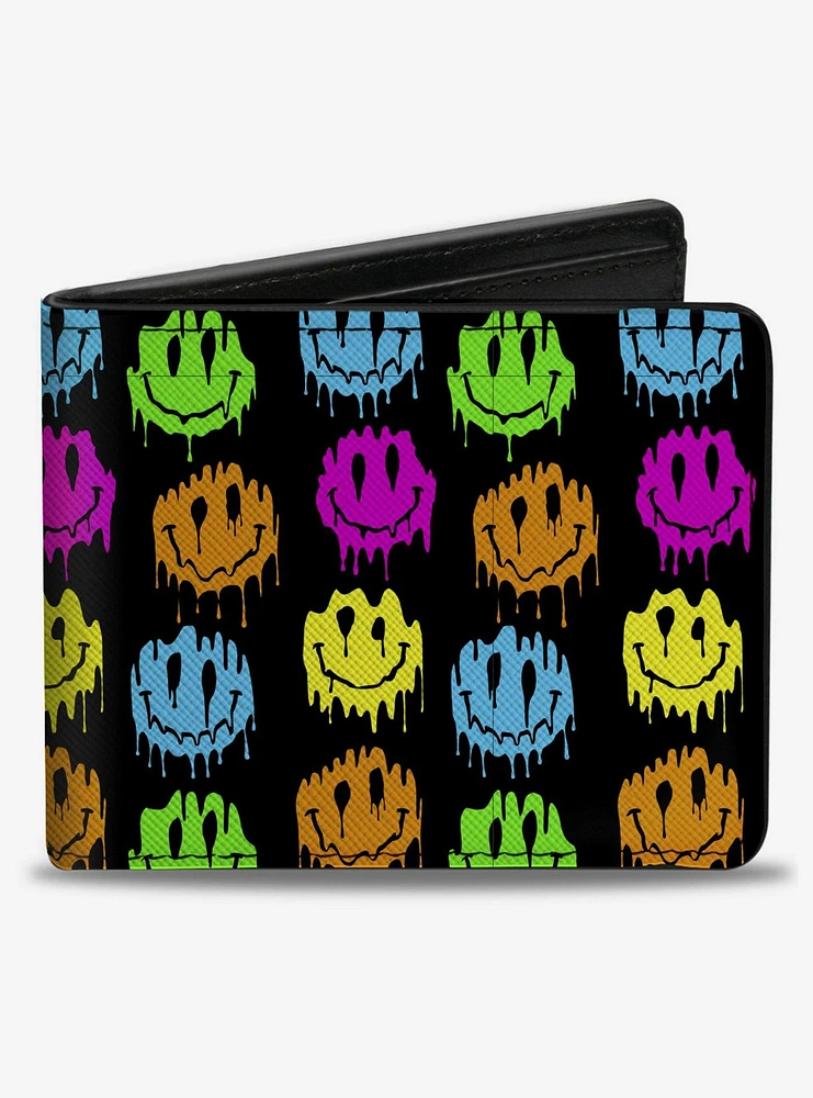 Smiley Faces Melted Mini Repeat Bifold Wallet