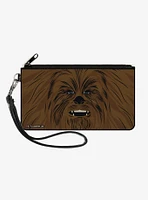 Star Wars Chewbacca Face Full Color Canvas Zip Clutch Wallet