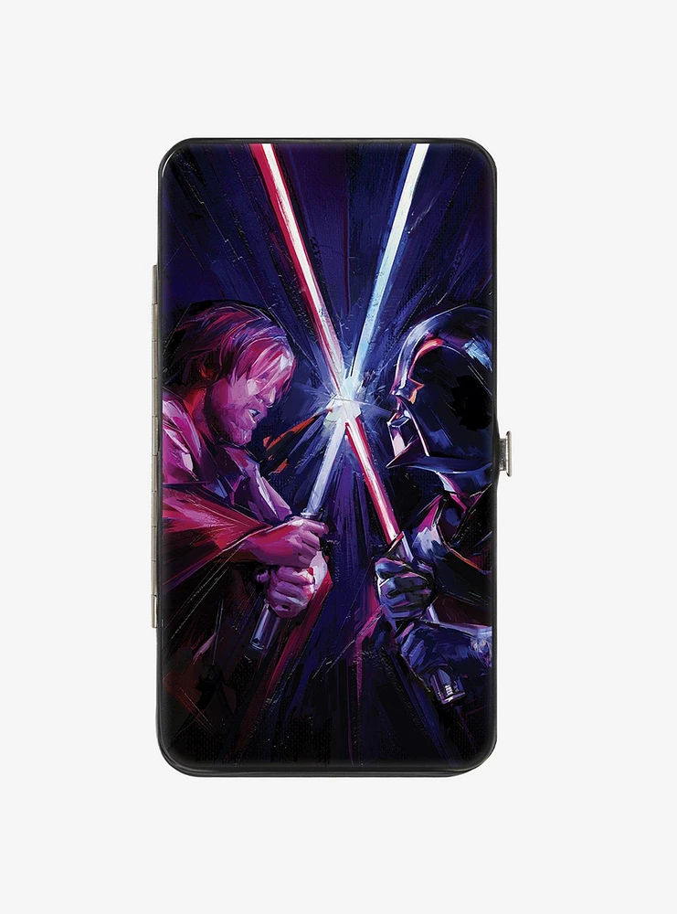 Star Wars Obi Wan Kenobi and Darth Vader Battle Clash Hinged Wallet