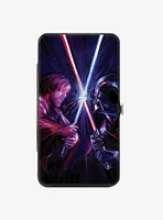 Star Wars Obi Wan Kenobi and Darth Vader Battle Clash Hinged Wallet