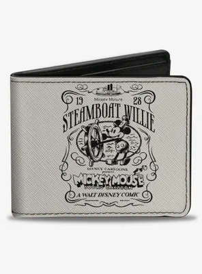 Disney100 Mickey Mouse Steamboat Willie Title Scene Bifold Wallet