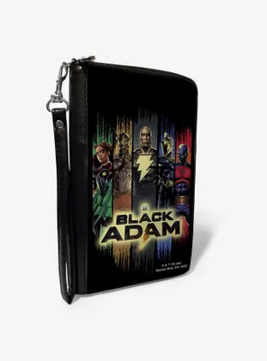 DC Comics Black Adam and Justice Society Group Pose with Logo Zip Around Wallet