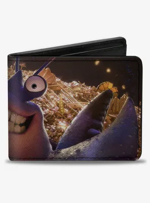 Disney Moana Tamatoa Smiling Face Treasure Pose Bifold Wallet