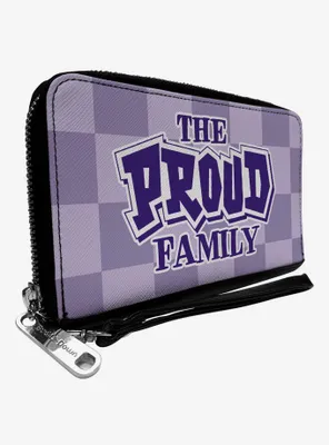 Disney The Proud Family Title Logo Checker Zip Around Wallet