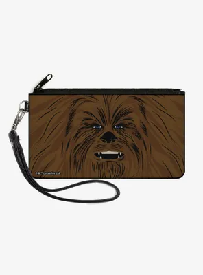 Star Wars Chewbacca Face Full Color Canvas Zip Clutch Wallet