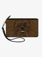 Star Wars Chewbacca Face Full Color Canvas Zip Clutch Wallet