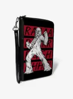 Star Wars Chewbacca Roar Pose and Text Zip Around Wallet