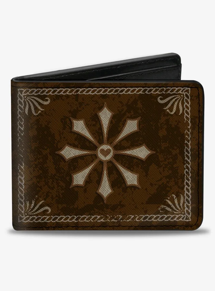 Western Whiskey Heart Repeat Bifold Wallet