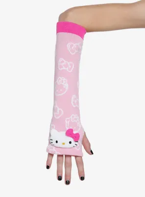 Hello Kitty Pink Plush Arm Warmers