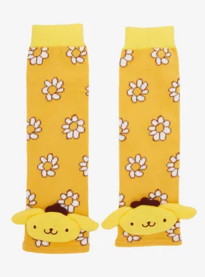 Pompompurin Flower Plush Arm Warmers