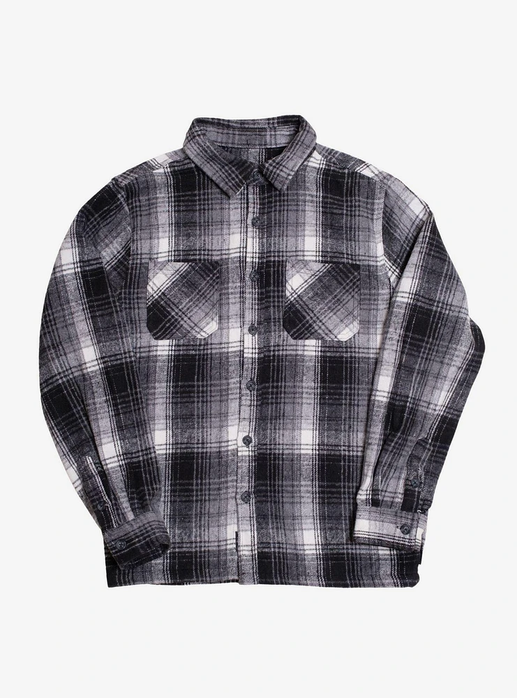 Black And White Heavy Flannel Shacket