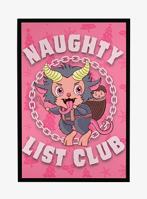 Krampus Naughty List Club Framed Poster