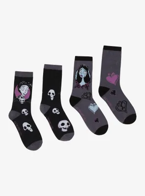 Corpse Bride Victor & Emily Crew Socks 2 Pair