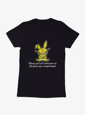 It's Happy Bunny Compliments Only Womens T-Shirt