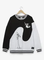 Disney The Nightmare Before Christmas Jack & Zero Wavy Colorblock Crewneck - BoxLunch Exclusive