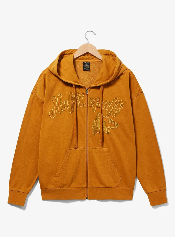 Harry Potter Hufflepuff Logo Zippered Hoodie - BoxLunch Exclusive