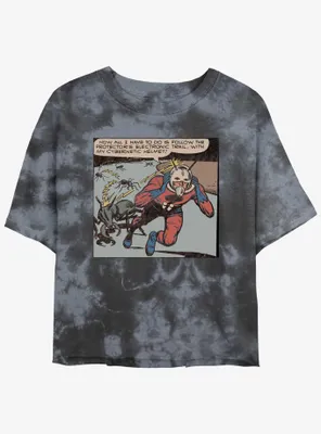 Marvel Ant-Man Comic Panel Tie-Dye Womens Crop T-Shirt