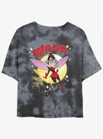 Marvel Ant-Man Retro Wasp Tie-Dye Womens Crop T-Shirt