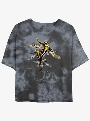 Marvel Ant-Man Wasp Flight Tie-Dye Womens Crop T-Shirt