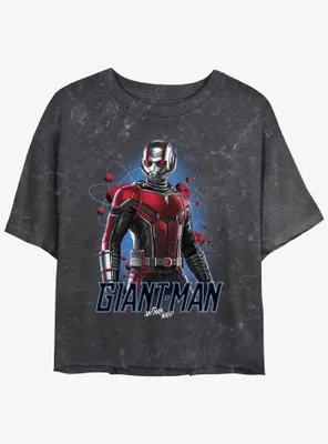 Marvel Ant-Man and the Wasp: Quantumania Giant-Man Atom Mineral Wash Womens Crop T-Shirt